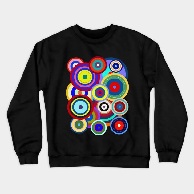 Op Art No. 203 Kandinsky Crewneck Sweatshirt by RockettGraph1cs